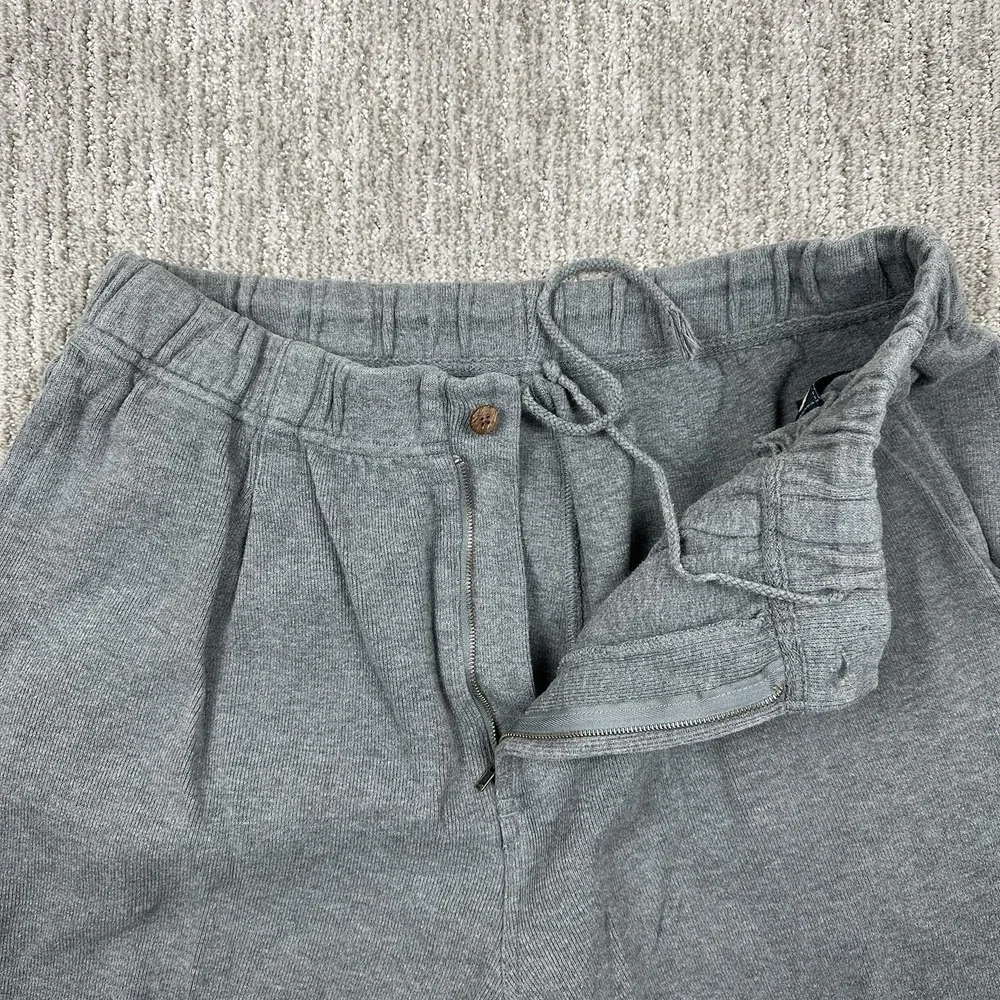 Tommy Bahama Pants Mens L Gray Cotton Sweatpants Baggy Wide Leg Elastic‎ Waist
